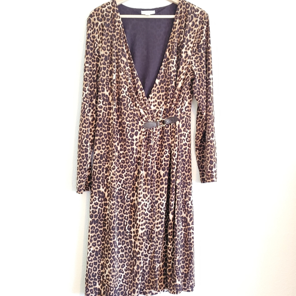 Charter Club Leopard Longsleeve Dress